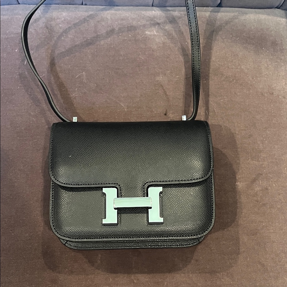 Black Leather Crossbody Bag